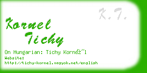 kornel tichy business card
